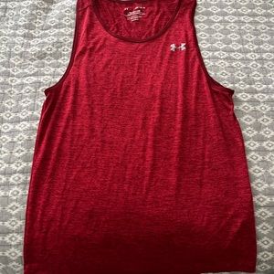 UA The Tank Tech Red Tank Top worn one time.  Very nice shirt!